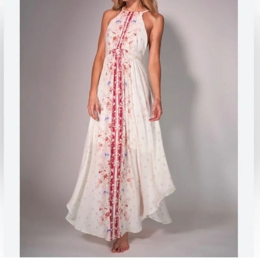 FREE PEOPLE Caught in the Moment Maxi Dress Antique White